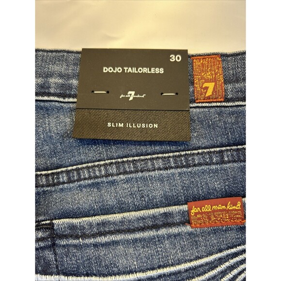 7 FOR ALL MANKIND Slim Illusion Tailorless Dojo Jeans Women Sz 30 NEW w/Tag - Picture 9 of 11